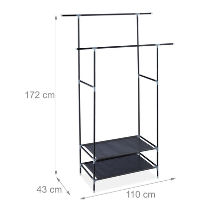 Clothes rack double metal