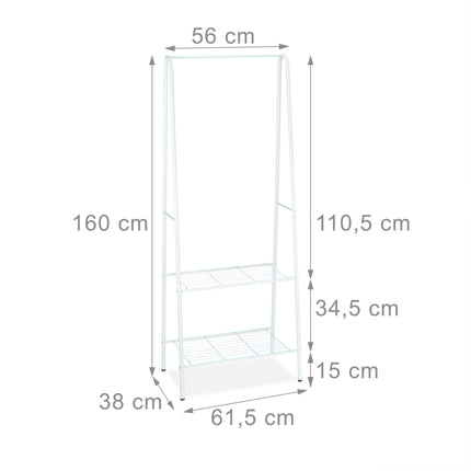 Clothes stand 2 shelves SANDRA