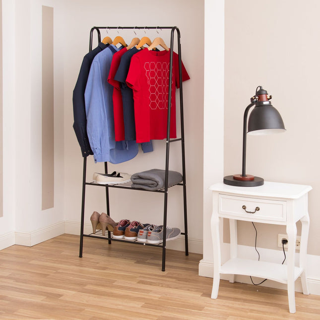 Clothes stand 2 shelves SANDRA