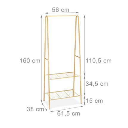 Clothes stand 2 shelves SANDRA
