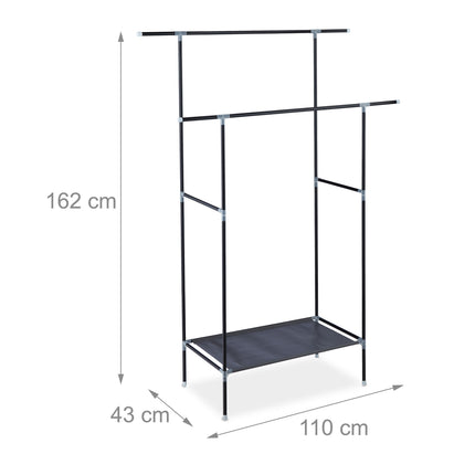 Clothes stand with 2 bars