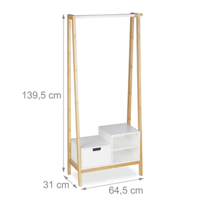 Clothes stand with shelf