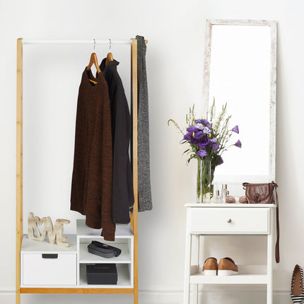 Clothes stand with shelf