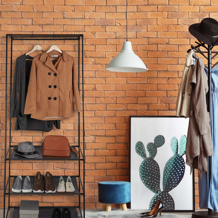 Clothes stand with shelves
