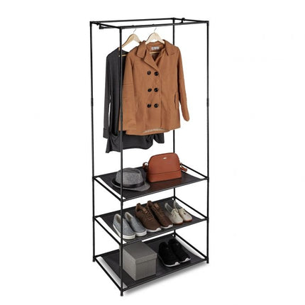 Clothes stand with shelves