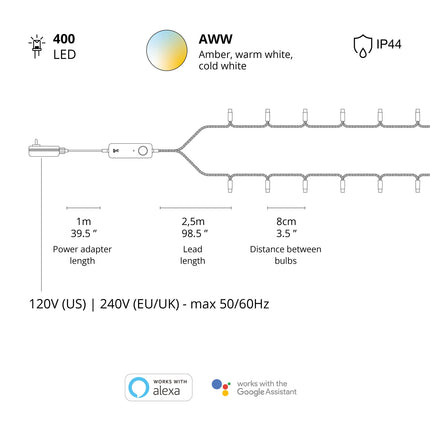 Cluster 400 AWW LEDs Gen.II IP44 Gold Edition