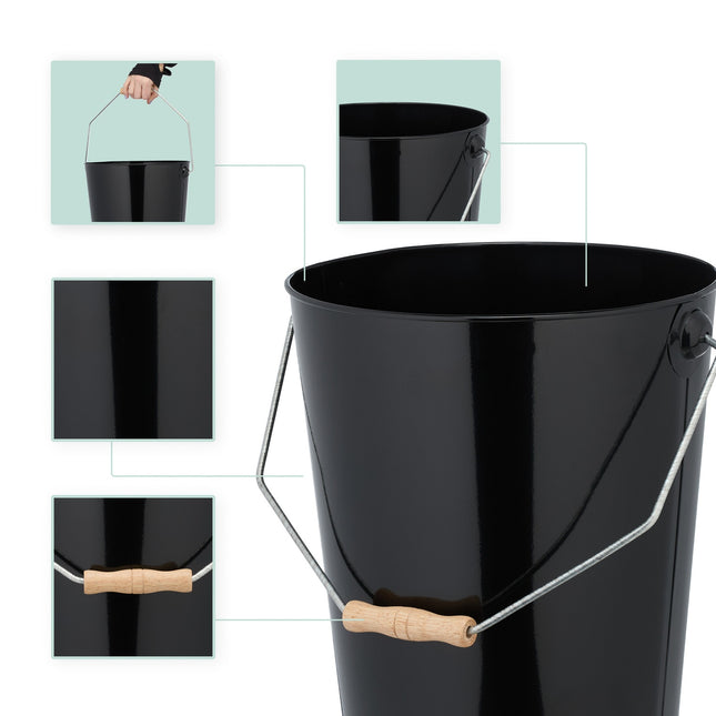 Coal Bucket with Handle – Fireplace, Firewood, Pellets