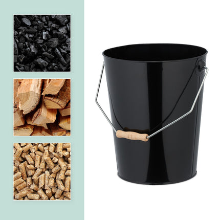 Coal Bucket with Handle – Fireplace, Firewood, Pellets