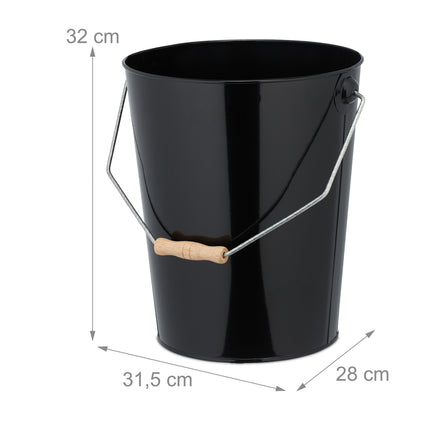 Coal Bucket with Handle – Fireplace, Firewood, Pellets