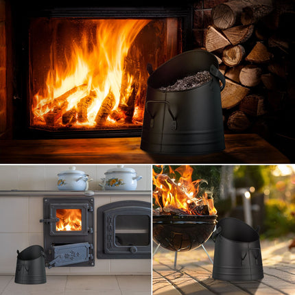 Coal Bucket with Shovel – 6.5L Iron, Fireplace & BBQ