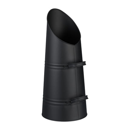 Coal Scuttle 16L – Iron, Matte Black, Dual Handles