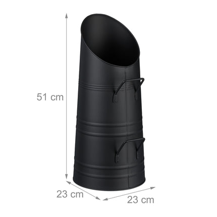 Coal Scuttle, 9L Iron, Matte Black