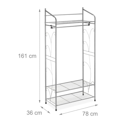 Coat Rack With 3 Shelves