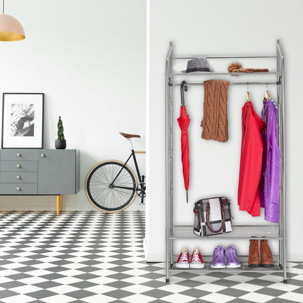 Coat Rack With 3 Shelves