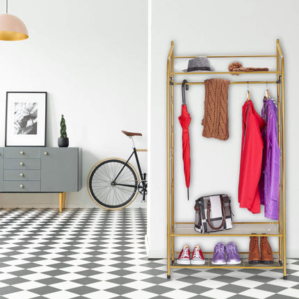 Coat Rack With 3 Shelves