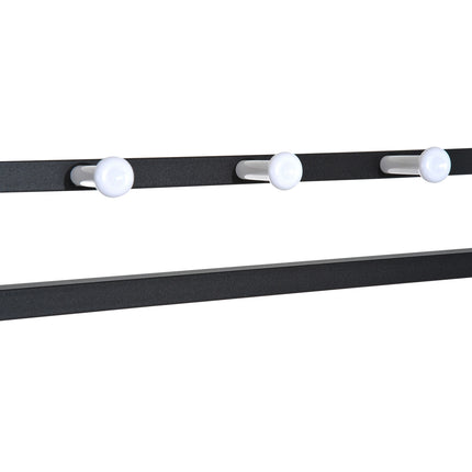 Coat Rack Bench Combo with metal frame and storage shelves