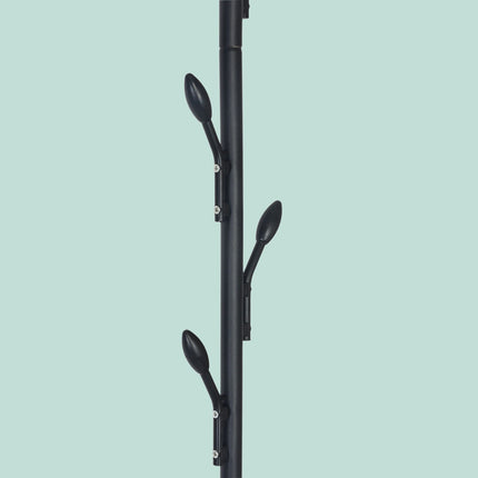 Coat Rack with Shelf and Hooks – Iron, Free-Standing