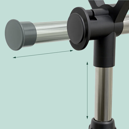 Coat Rack with Shelves and Wheels – Adjustable Storage