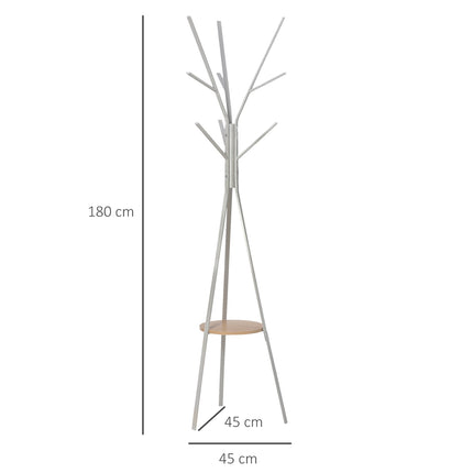 White metal clothes rack - Clothes rack, 45x45x180 cm