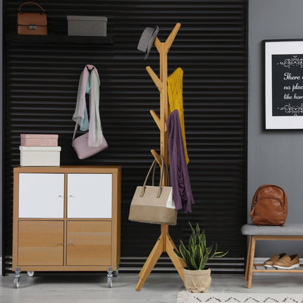 Coat rack in bamboo Tree-shaped