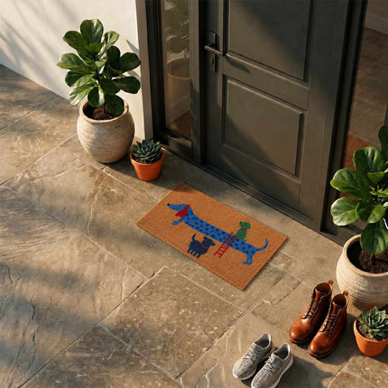 Coconut Animal Doormat, 60x40 cm, Non-Slip Backing
