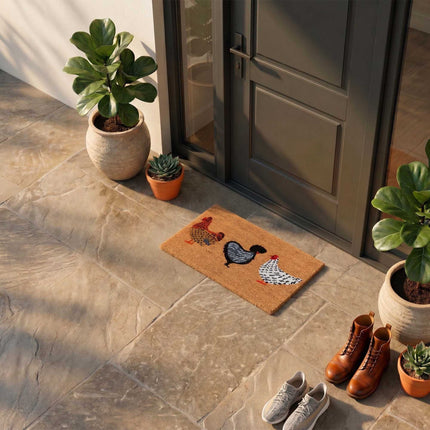 Coconut Animal Doormat, 60x40 cm, Non-Slip Backing