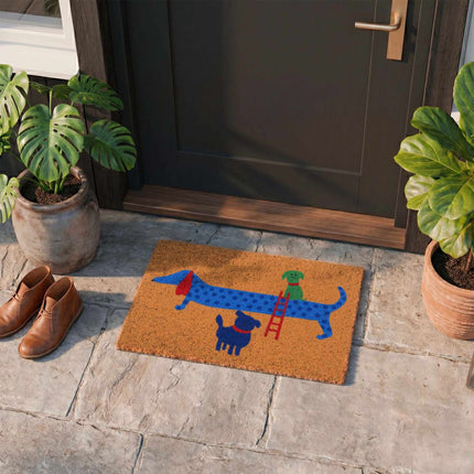 Coconut Animal Doormat, 60x40 cm, Non-Slip Backing