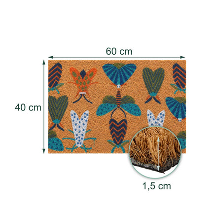 Coconut Animal Doormat, 60x40 cm, Non-Slip Backing