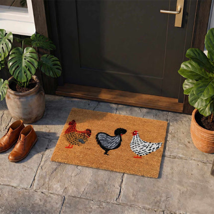 Coconut Animal Doormat, 60x40 cm, Non-Slip Backing