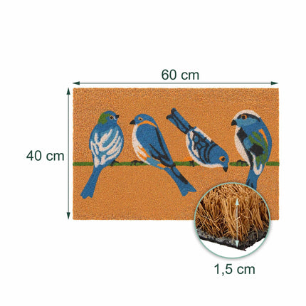 Coconut Animal Doormat, 60x40 cm, Non-Slip Backing