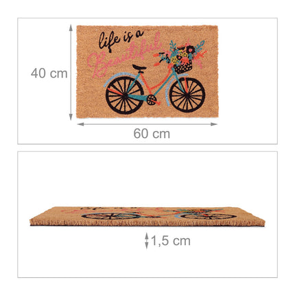 Coconut Door Mat Bicycle