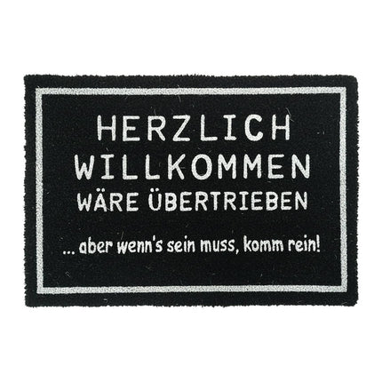 Coconut Doormat, 60x40 cm, Humorous Saying, Non-Slip