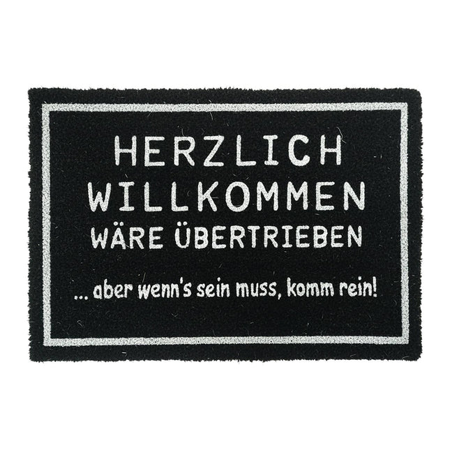 Coconut Doormat, 60x40 cm, Humorous Saying, Non-Slip
