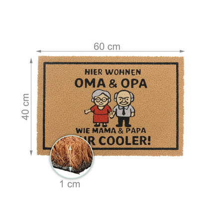 Coconut Doormat 60 x 40 cm – Non-Slip, Funny Quote