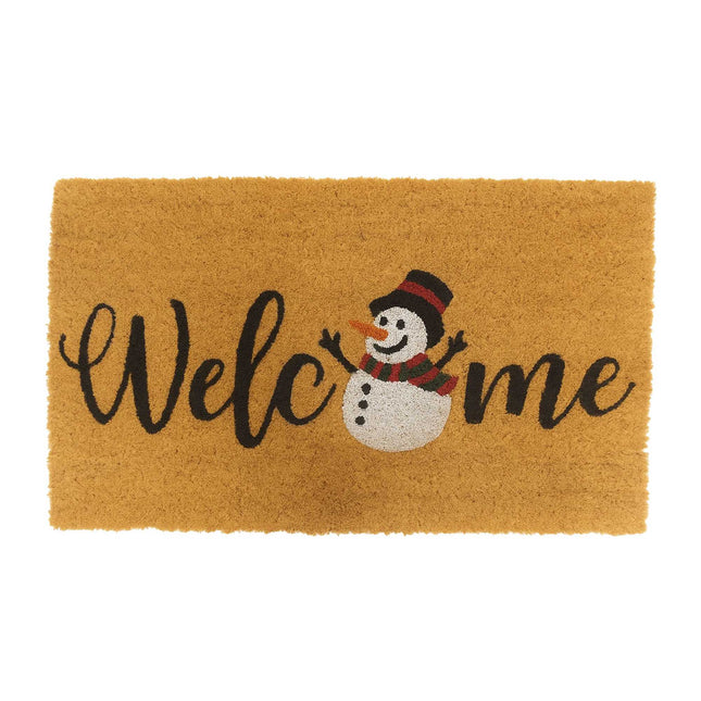 Coconut Doormat 60x40 cm – Winter Print, Non-Slip