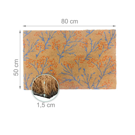 Coconut Doormat, 80x50 cm, Non-Slip, Weather-Resistant