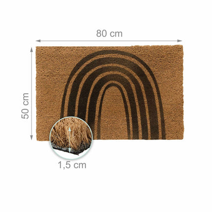 Coconut Doormat, 80x50 cm, Non-Slip, Weather-Resistant