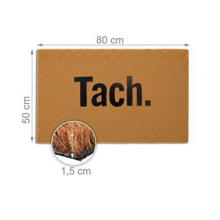 Coconut Doormat 80x50 cm – Welcome, Non-Slip, Durable