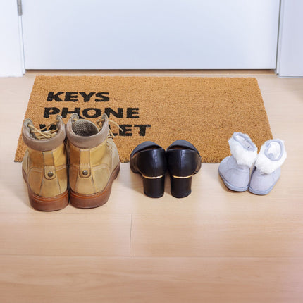 Coconut Door mat "Key Phone Wallet