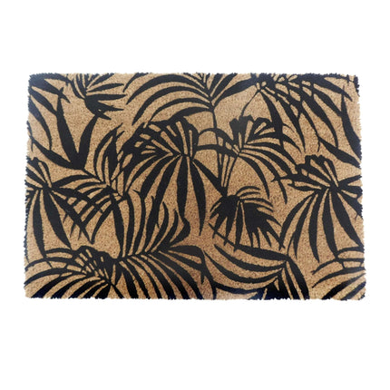 Coconut Doormat, Non-Slip, Botanical Design, 60x40 cm