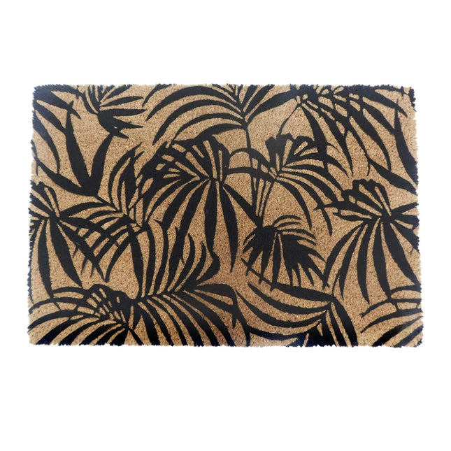 Coconut Doormat, Non-Slip, Botanical Design, 60x40 cm