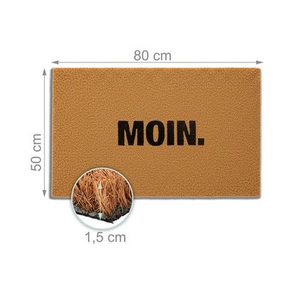 Coconut Doormat Welcome Mat 80x50 cm, Non-Slip, Durable
