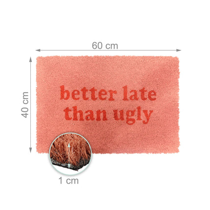 Coconut Doormat with Funny Saying, 60 x 40 cm, Non-Slip