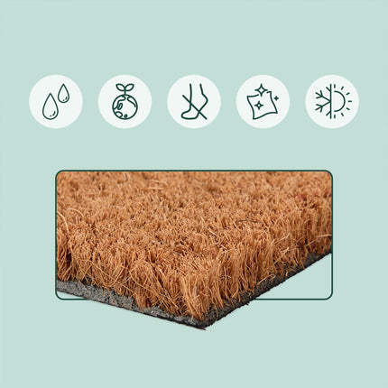 Coconut Doormat with Humorous Saying, 60x40 cm, Non-Slip