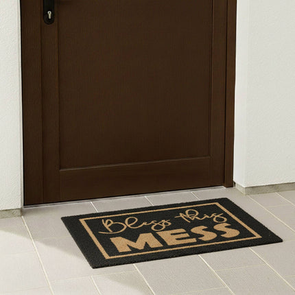 Coconut Doormat with Humorous Saying, 60x40 cm, Non-Slip