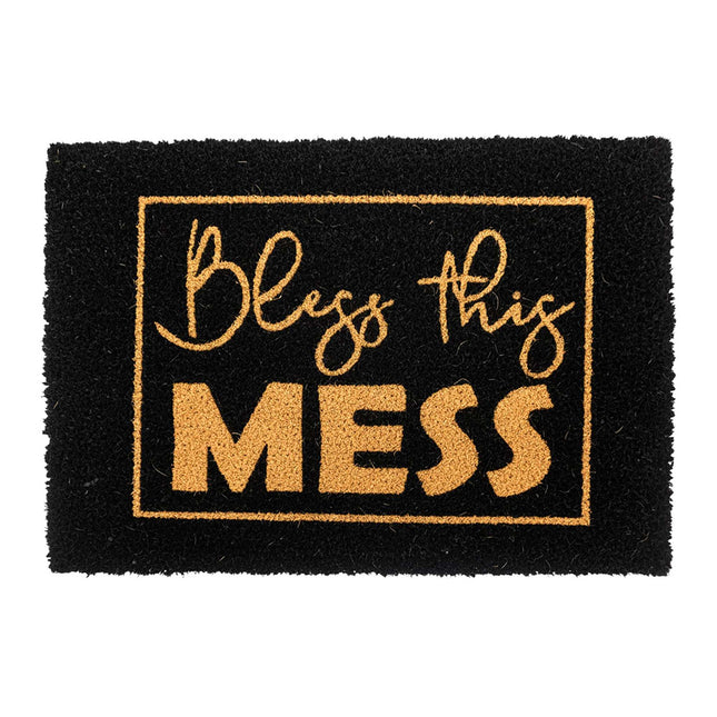 Coconut Doormat with Humorous Saying, 60x40 cm, Non-Slip