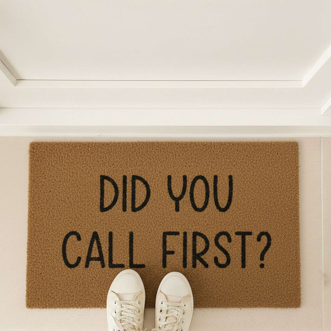 Coconut Doormat with Humorous Saying, 60x40 cm, Non-Slip