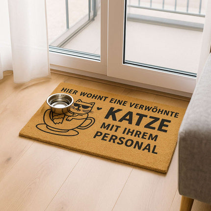 Coconut Fiber Animal Doormat, 60x40 cm, Dirt-Trapping