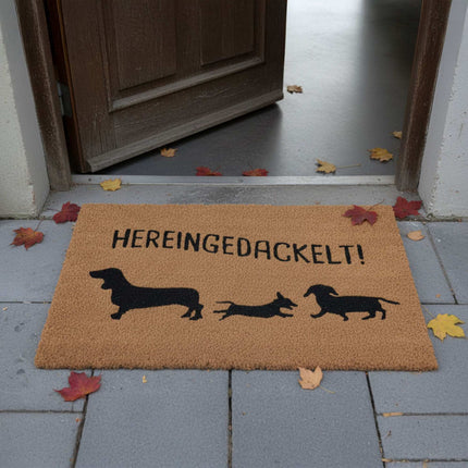 Coconut Fiber Animal Doormat, 80x50 cm, Indoor/Outdoor