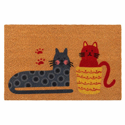 Coconut Fibre Animal Doormat, 60x40 cm, Non-Slip